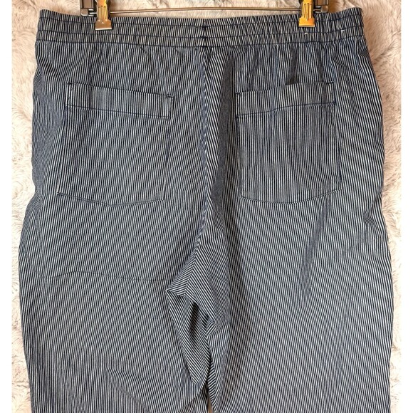 Uniqlo Pants Women's XL Striped Stretch Drawstring Cotton Blend Comfort Pull-On - Picture 6 of 11